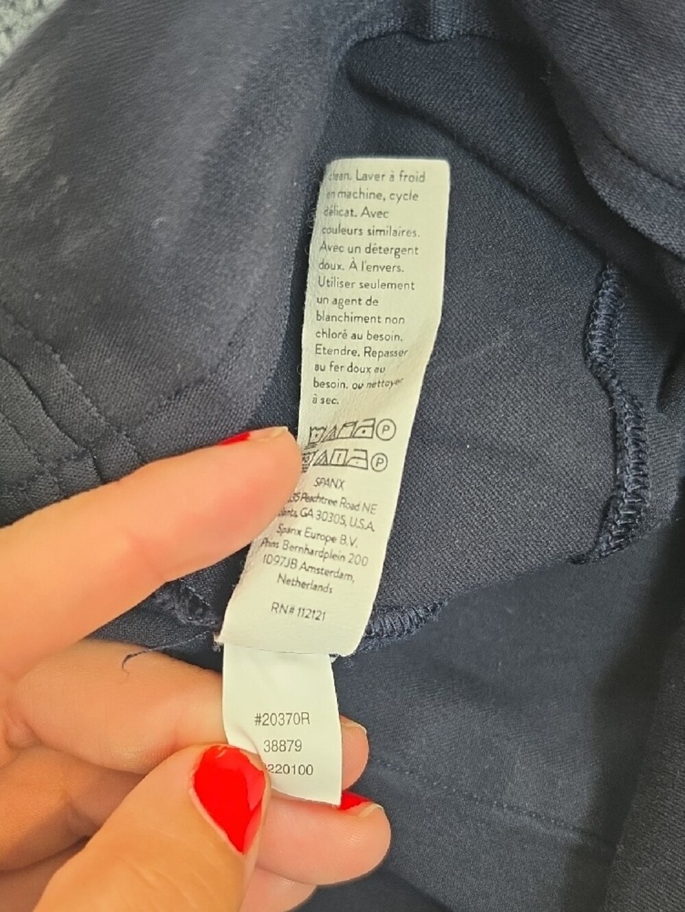 SPANX Navy High-Rise Bermuda Shorts - Picture 7 of 7